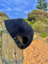 Load image into Gallery viewer, Midnight surf black corduroy hat
