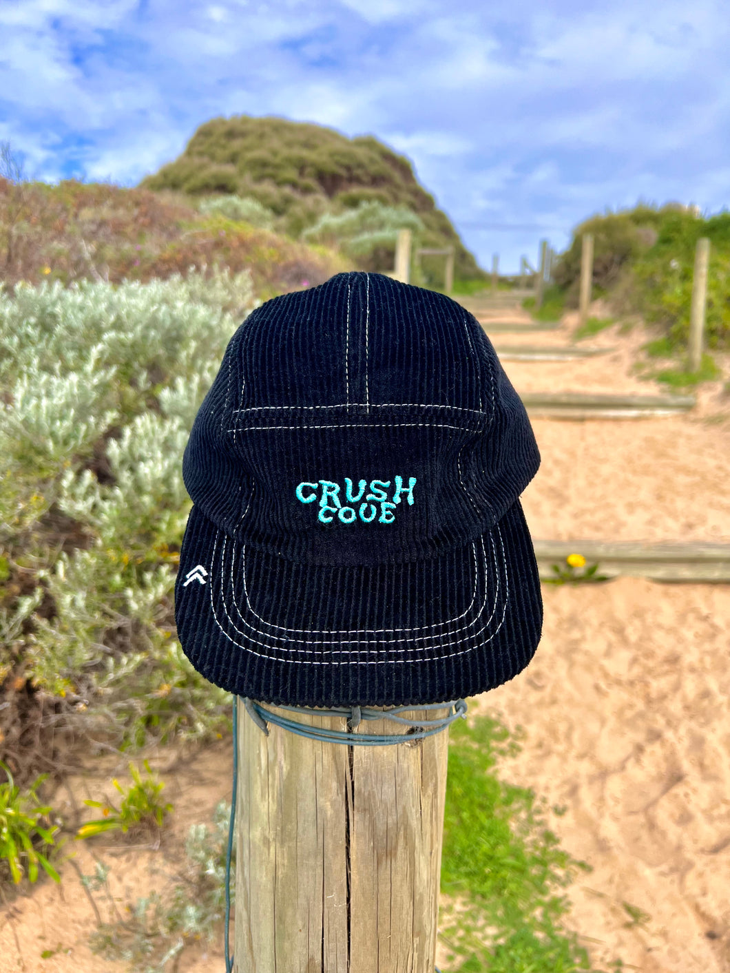 Midnight surf black corduroy hat